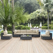 Modway 7 Piece Sunbrella® Sectional Set
