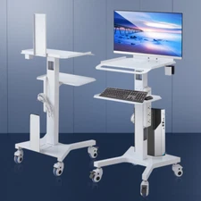 Medical Dental Lab Trolley Cart Intraoral Scanner Mobile Cart Clinic Laptop Rack