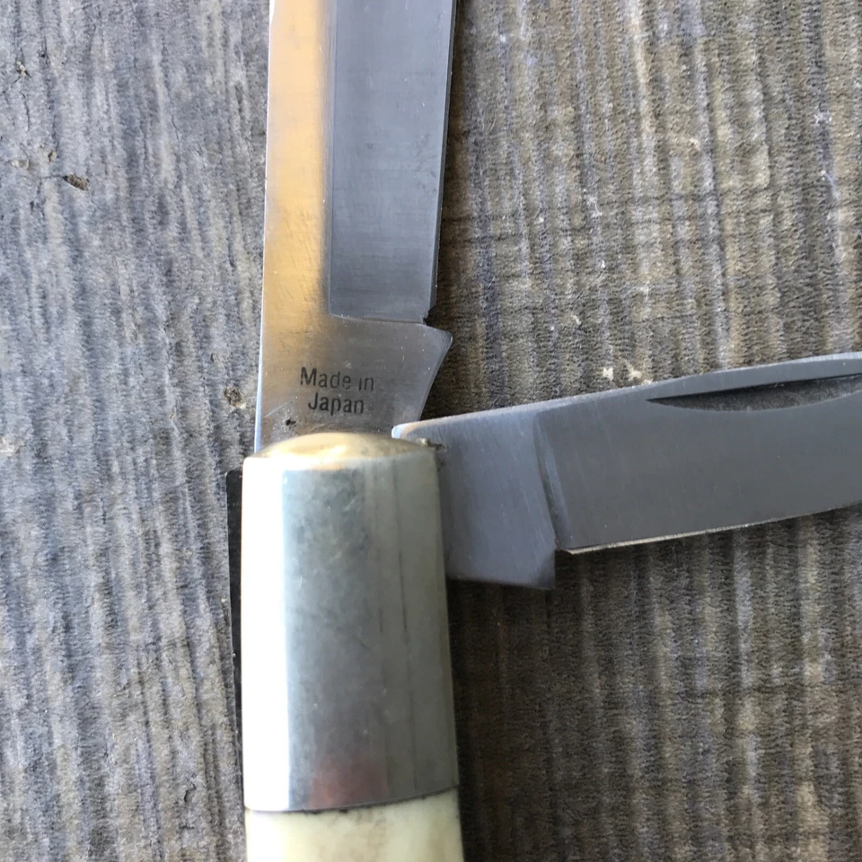 Parker Cut Co Eagle Brand Folding Razor Trapper Pocket Knife Stag Horn Handle - Image 4 of 4