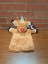 Rudolph the Red Nosed Reindeer Hand Puppet 16" Plush Vintage 1999 New With Tags