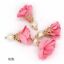 Miniaturansicht 9  - 20pcs Chiffon Flower pearl Pendant Jewelry Earring Keyring Making Accessories