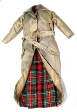 Raincoat Overcoat Barbie Rain Coat Plaid Lined Mack trenchcoat CE Accessory Set