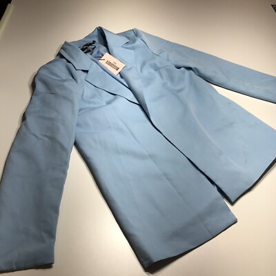 Missguided Tall Coord Boyfriend Blazer Jacket Baby Blue Office Work Size 8 NWT
