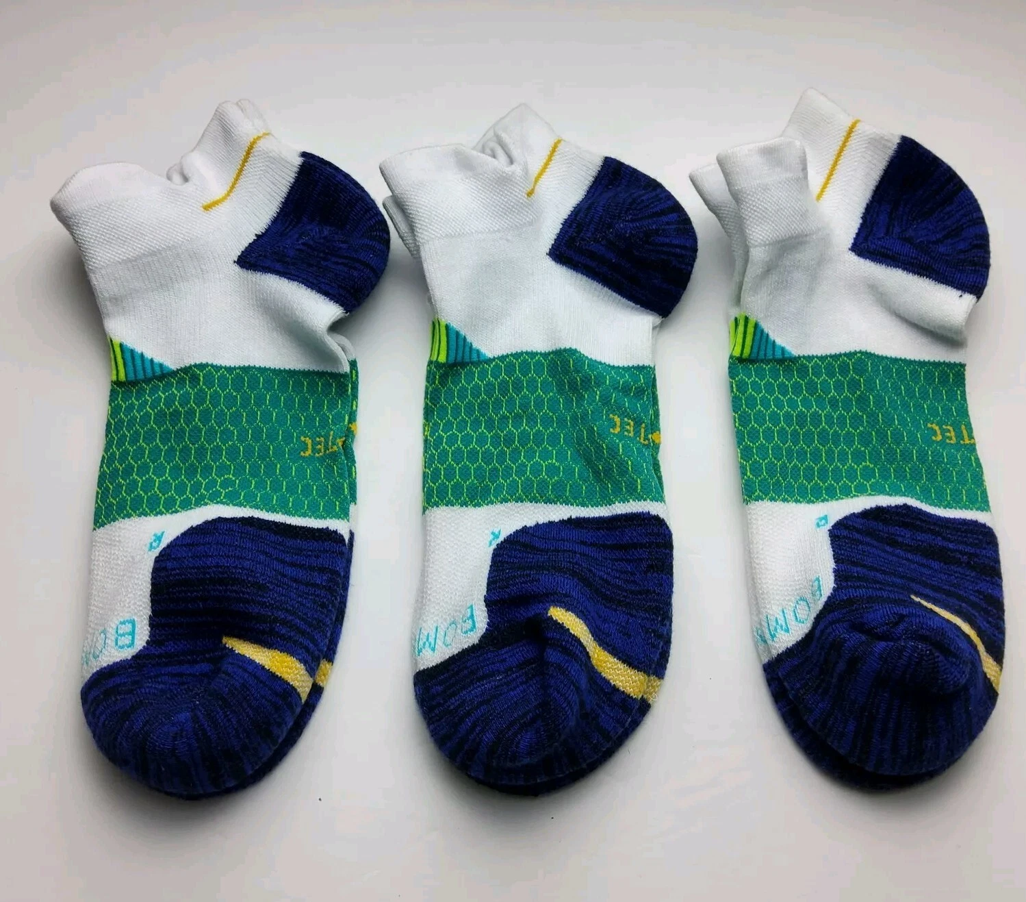 Bombas Hex-Tec Athletic Ankle Socks Lot Of 3 Size XL