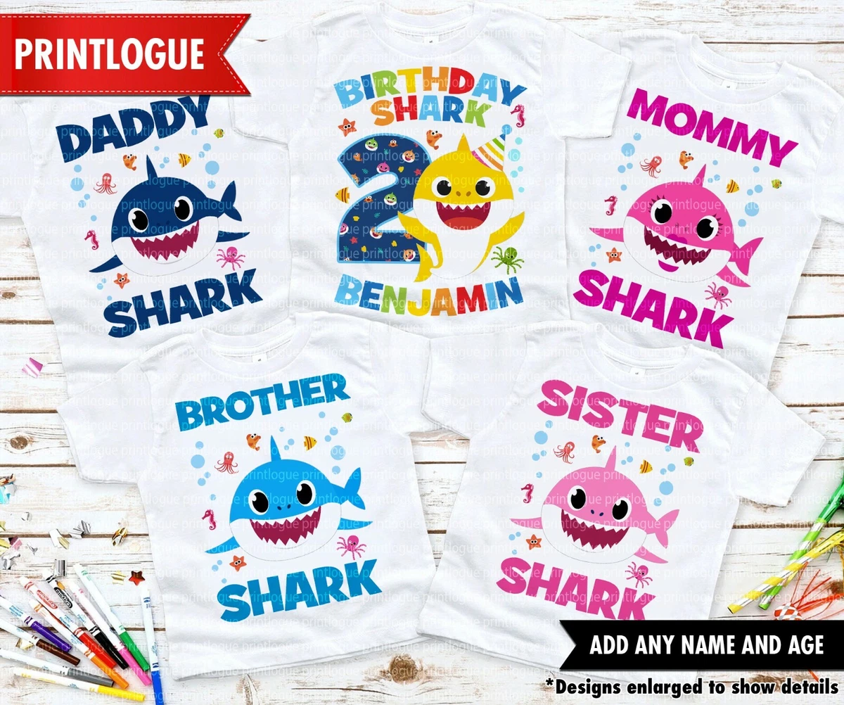 Shark Birthday Shirt Baby Shark Family Shirt Baby Shark Family Matching Shirts