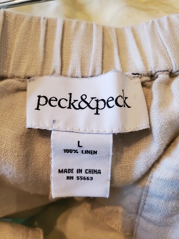 Pantalones Peck & Peck 100 % lino talla grande Foto 3 de 3