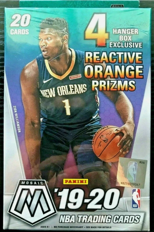 2019-20 Panini Mosaic Basketball Factory Sealed Hanger Box