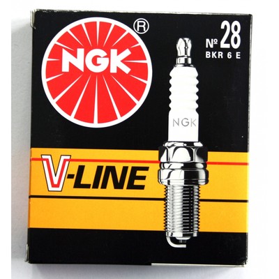 NGK Zündkerze BKR 6 E V-Line Nr. 28 - BKR6E VLINE 28 - 4856 - 4 Stück