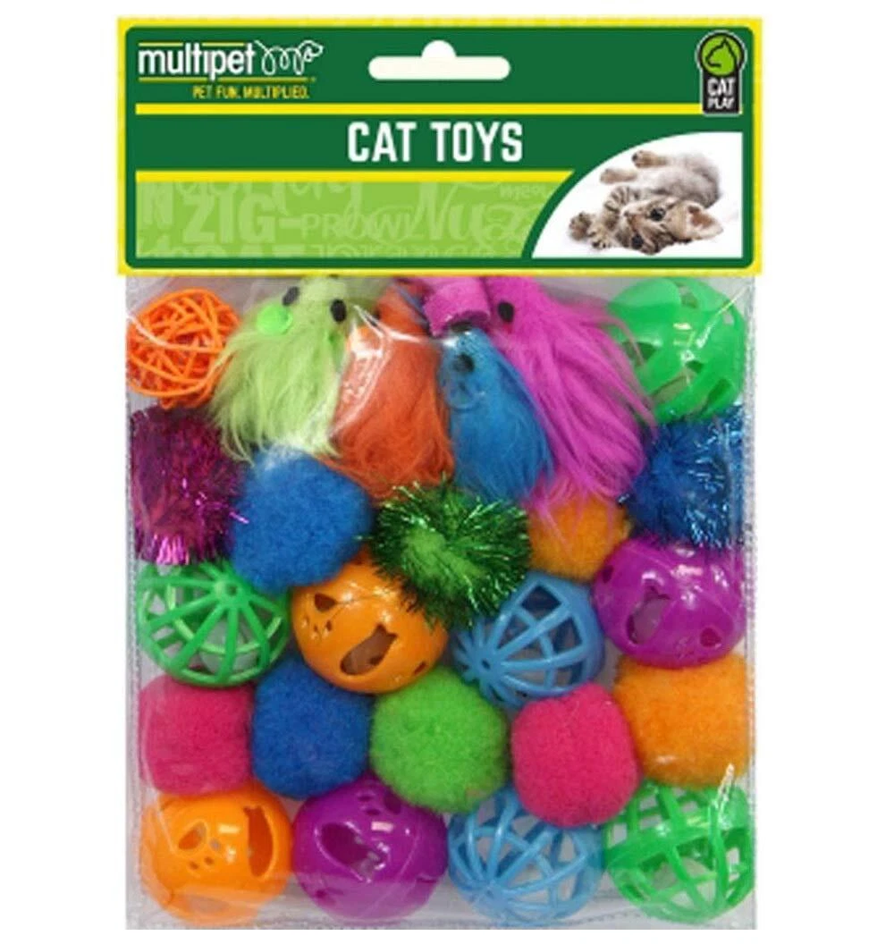 Multipet Toy Cat Value Pack 24pc 1ea Pack of 3