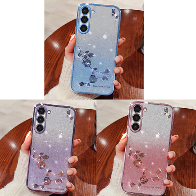 Glitzer Luxus Beschichtung Rückseite Hülle für Samsung S24 S23 S22 S21 S20 S10E