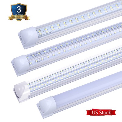 T8 8FT 120W 8Foot Integrated LED Tube Light Bulbs 72W 8' LED Shop Light 6000K