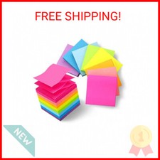 8 Pads Pop Up Sticky Notes 3x3 Refills Bright Colors Self-Stick Notes Pads Super