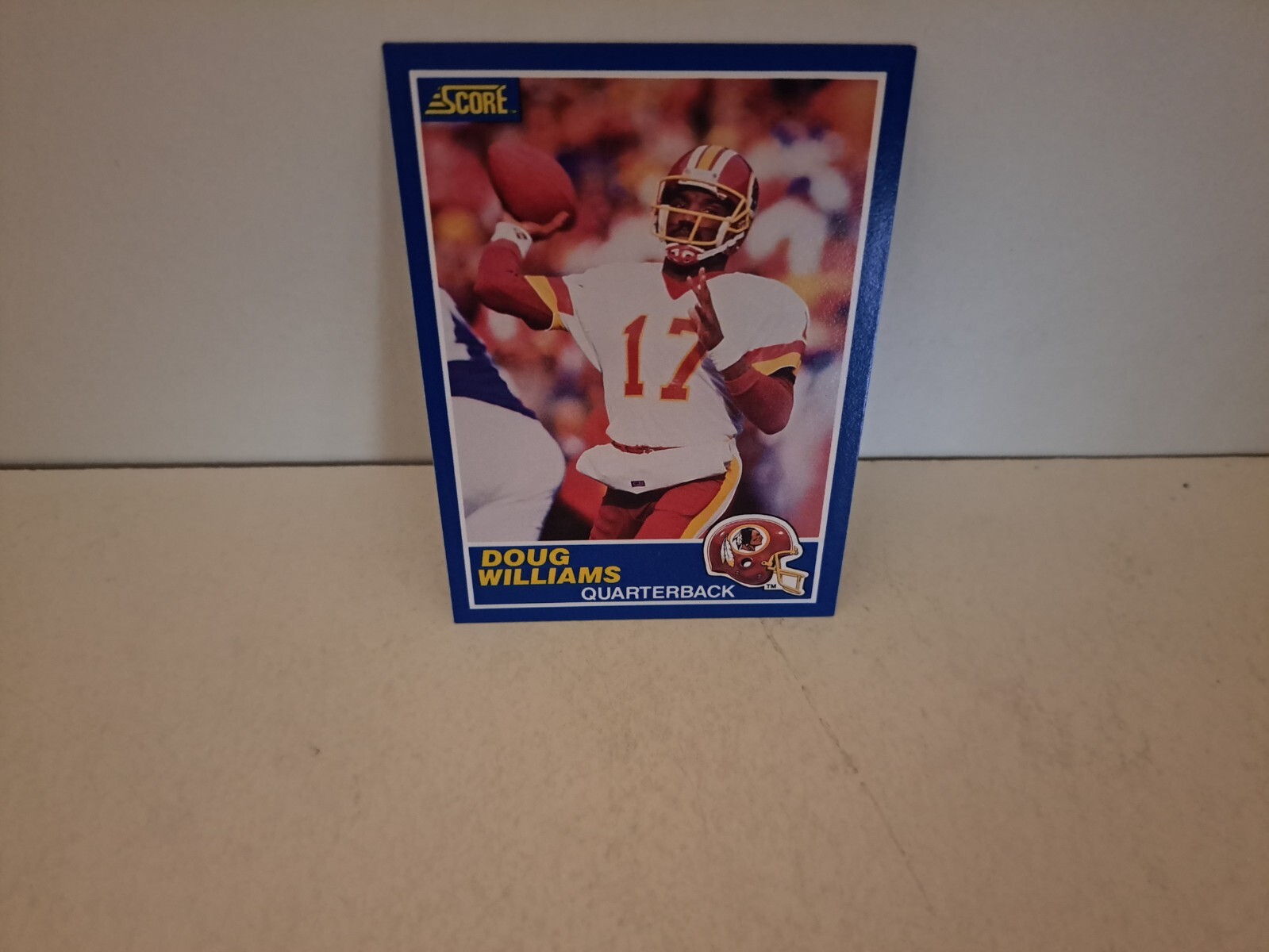 DOUG WILLIAMS 1989 Score card #80 WASHINGTON REDSKINS QB EX+