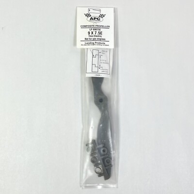 APC Composite Propeller 9 X 7.5 E Thin Electric LP09075E   NOT FOR GAS ENGINES