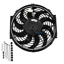 Universal 90W 12" 12V Electric Radiator Cooling Slim Fan Push Pull Mounting Kit