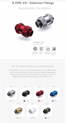 Bykski B-EXPJ-X31 G1/4" Expansion Joint For GPU SLI Extender Contract (21-31mm) - Photo 11/18