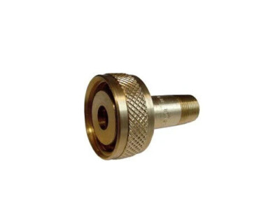 MEC ME110 1-3/4'' Female ACME X 1/2'' MPT Brass Propane Adapter Filler Coupling