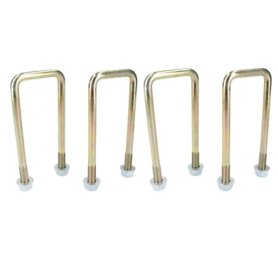 AB TOOLS 4 Pack M10 50mm x 130mm U-Bolt N-Bolt for Trailers with Nuts HIGH TENSILE