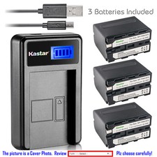 Kastar Battery LCD Charger for NP-F970 CCD-TR810 CCD-TR818 CCD-TR840 CCD-TR845