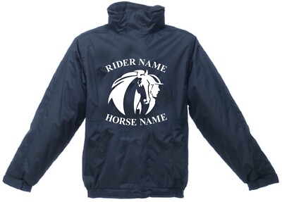Personalisierte Reiterjacke Reiten Unisex wasserdicht Geschenkkapuze
