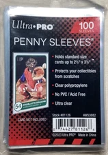 1 Pack 100 Ultra Pro Card Penny Sleeves Unopened With Tracking!