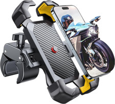 Motorcycle Phone Mount, 1S Auto Lock 100Mph Military Anti-Shake Bike Phone Ho