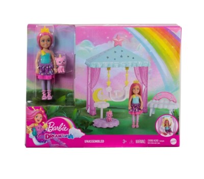 Barbie Dreamtopia Chelsea Doll Nurturing Fantasy Playset and Pet