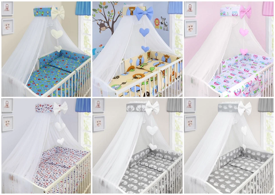 BABY NURSERY CANOPY DRAPE MOSQUITO NET WITH HOLDER TO FIT COT  - Image 3 of 4
