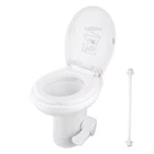20" RV Camper Toilet Gravity Flush Toilet Foot Pedal Home Caravan Travel Camping