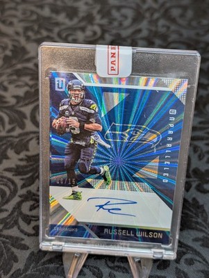 2016 Panini Unparalleled, Russell Wilson,#06/15,'' Blue Singnature'', Seahawks