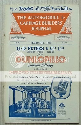 The AUTOMOBILE & CARRIAGE BUILDERS JOURNAL Magazine Feb 1938 Vol 80 No 477