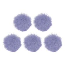 Furry Microphone Windscreen 10mm x 55mm Purple 5 Pack