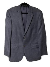 Jos A Bank Blazer Sport Coat Gray 42 R Wool Linen Silk Blend Professional
