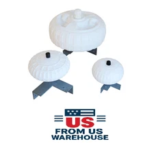 Dock Edge 95-072-F 12" White Corner Mount Inflatable Dock Wheel – Marine Use