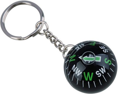 Munkees Ball Compass Keychain, Small Useful Outdoor Tool Gift, Hiking Key... 