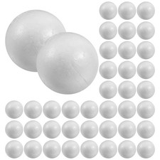 50 Pcs Solid Polystyrene Balls White 5 cm Round Spheres for Wedding Craft