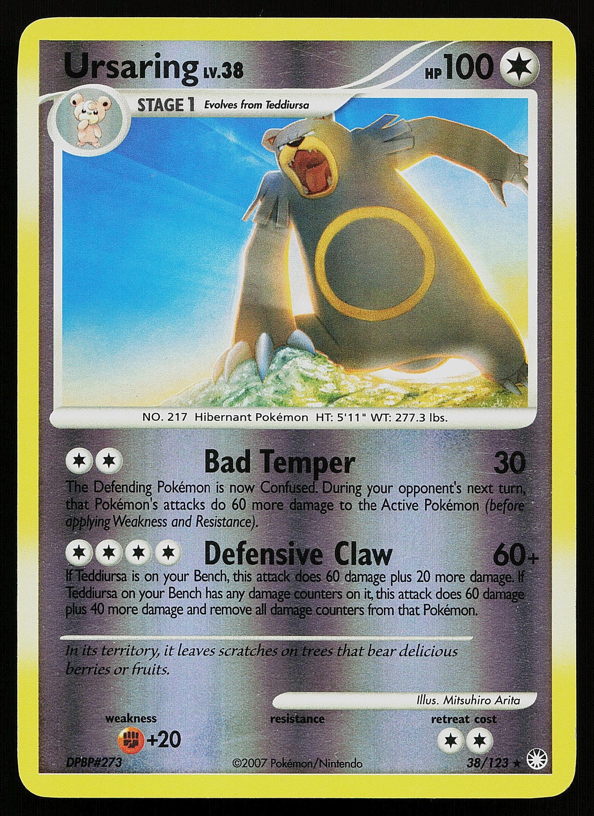 Pokemon Card - Ursaring Mysterious Treasures 38/123 Rare Reverse Holo