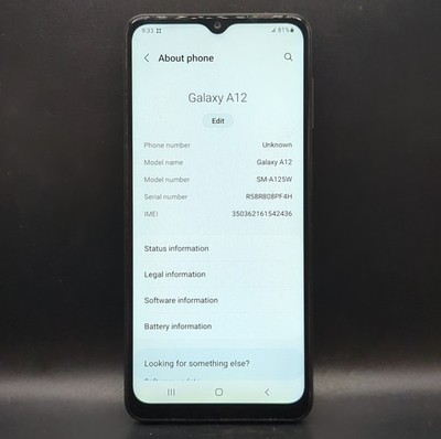 Galaxy A12 (SM-A125W) - 32GB Black Unlocked