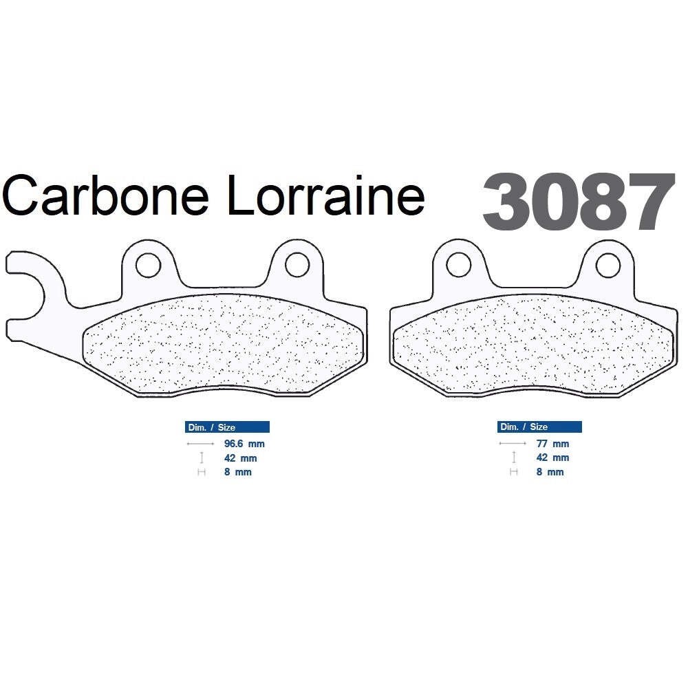 Plaquettes Carbone Lorraine pour frein arrière Benelli Macis trajets urbains