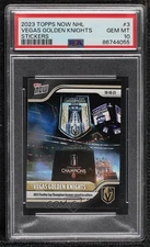 2023-24 Topps Now NHL Stickers /1477 Vegas Golden Knights #3 PSA 10 GEM MT
