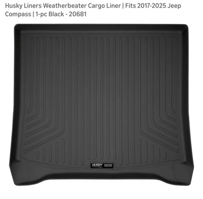Husky Cargo Trunk Liner Floor Mat TPE All Weather for 2017-2025 Jeep Compass