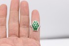 Rich Green Tsavorite Ring 14K Solid White Gold Natural Green GemStones — photo 10