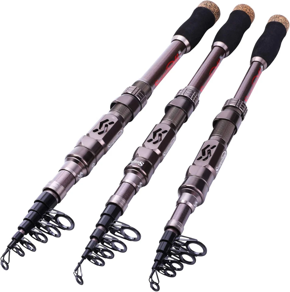 - Set Canna Da Pesca E Mulinello in Fibra Di Carbonio, Canna Da Pesca Telescopic - Immagine 3 di 4