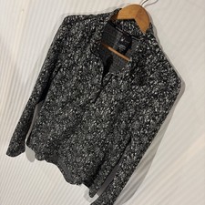 Spyder Active Black White Marled Quarter Zip Pullover Jacket Womens Large R-14