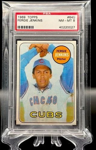 1969 Topps - Fergie Jenkins #640 PSA NR MT Mint 8