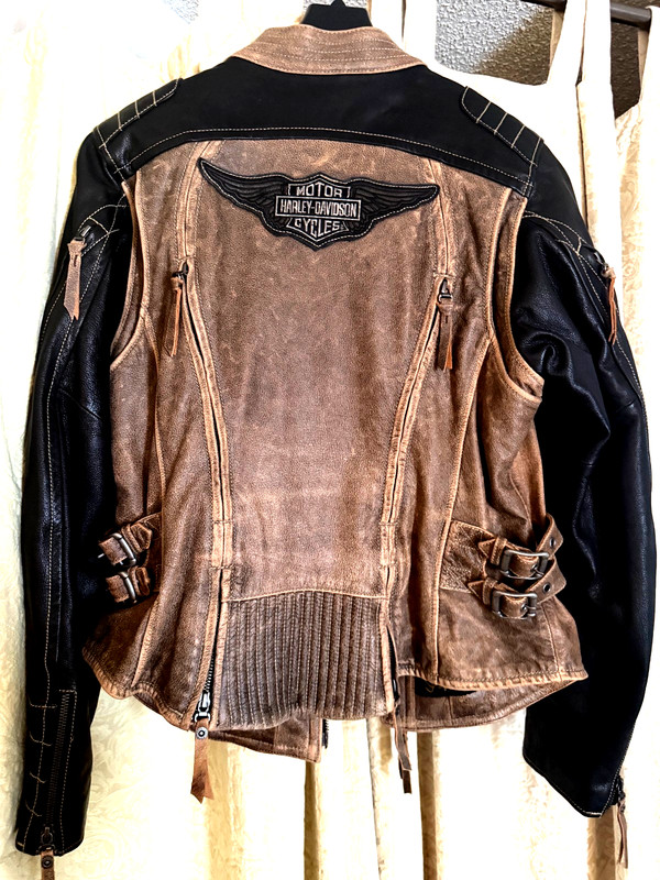 harley davidson leather jacket women medium new