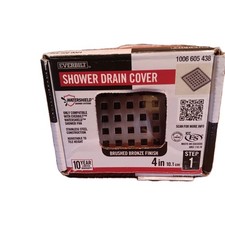 Everbilt 4" Shower Drain Cover Brushed Bronze Finish Watershield Shower Systems