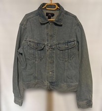 Vintage 90s RRL Double RL Denim Trucker Jacket Indigo Size Large Made in USA