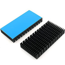 2Pcs 80mm Heatsink 80 x 40 x 11mm Black Aluminum Heat Sink Radiator Cooler...
