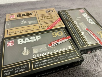 3 Kassetten BASF Chrome Maxima Super II 90 2 OVP NOS